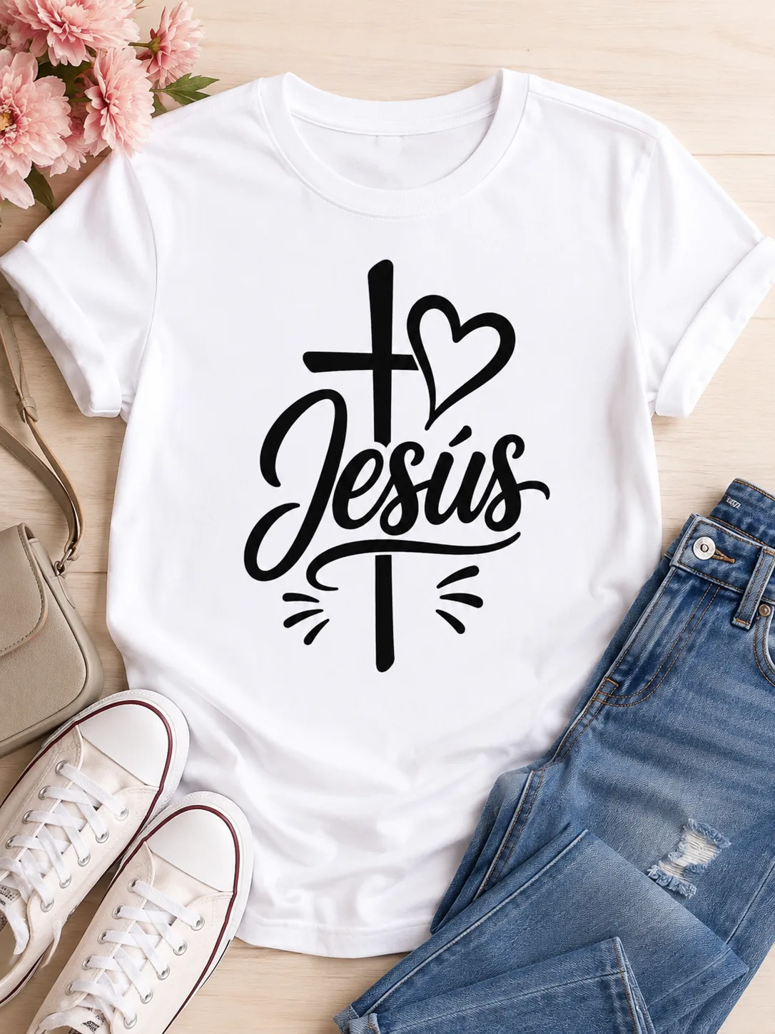 Blusa Dama “Jesús” – Diseño de Fe