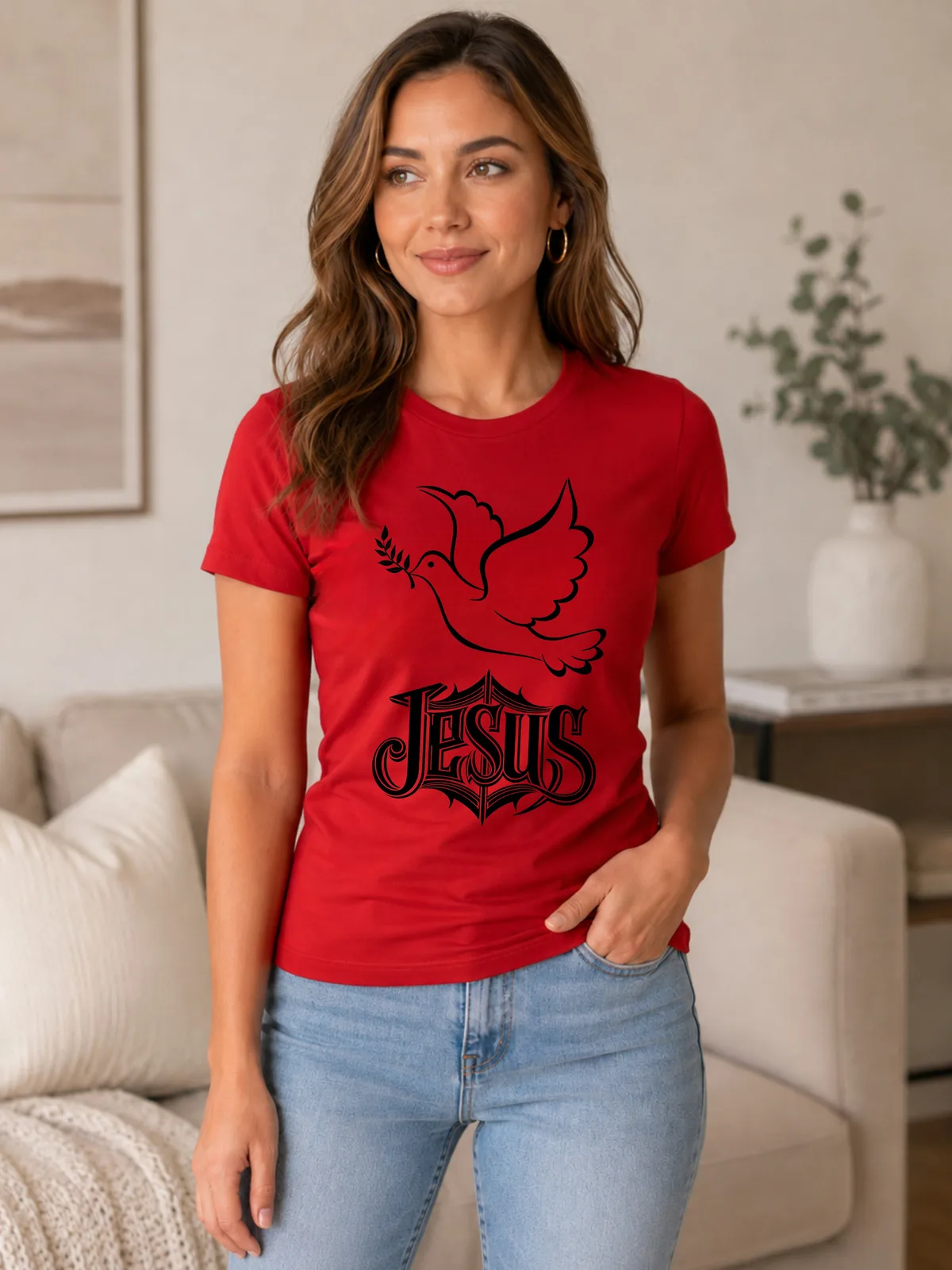 Blusa Dama “Jesús – Paloma de la Paz”
