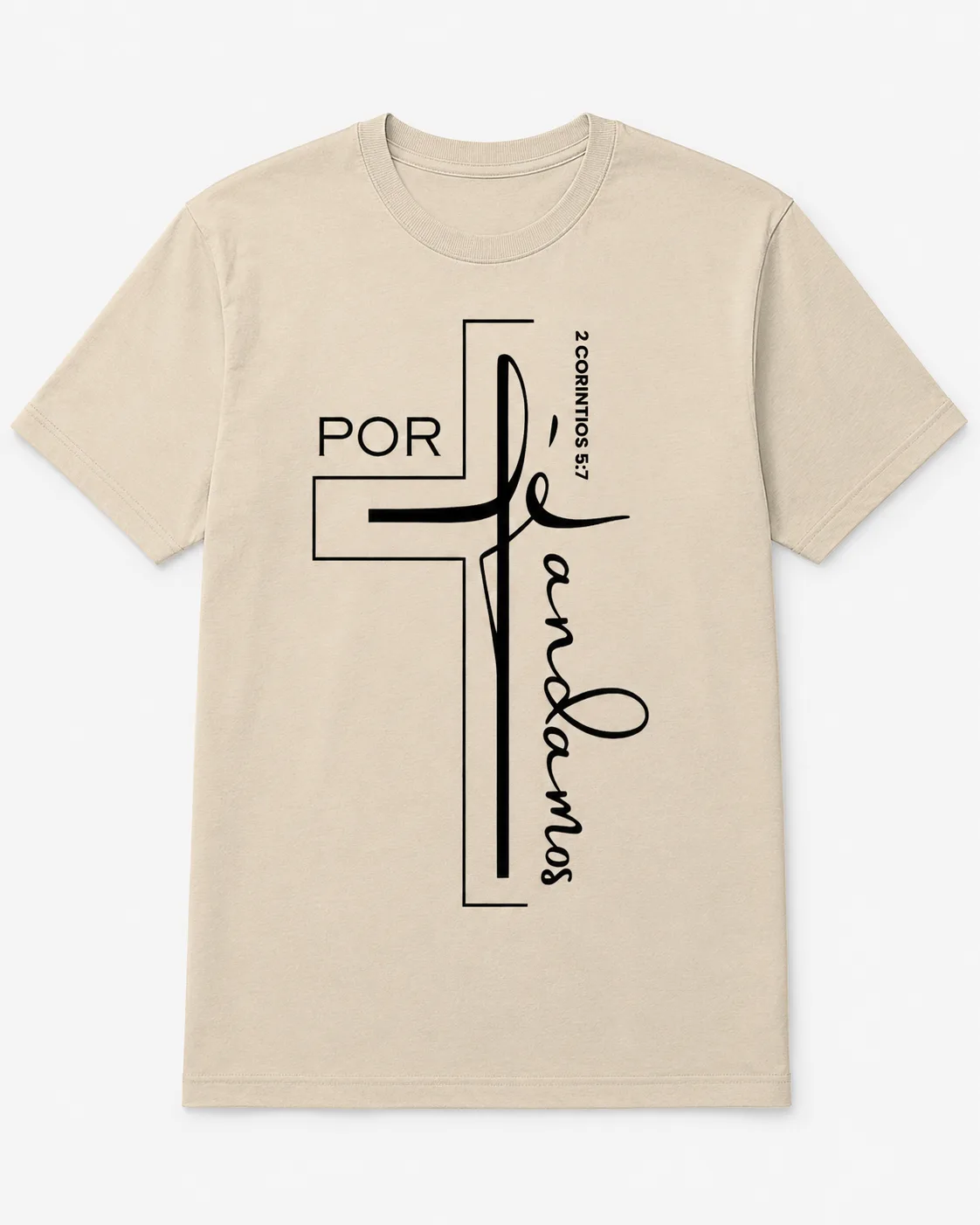 Camiseta Hombre “Por Fe Andamos” – 2 Corintios 5:7