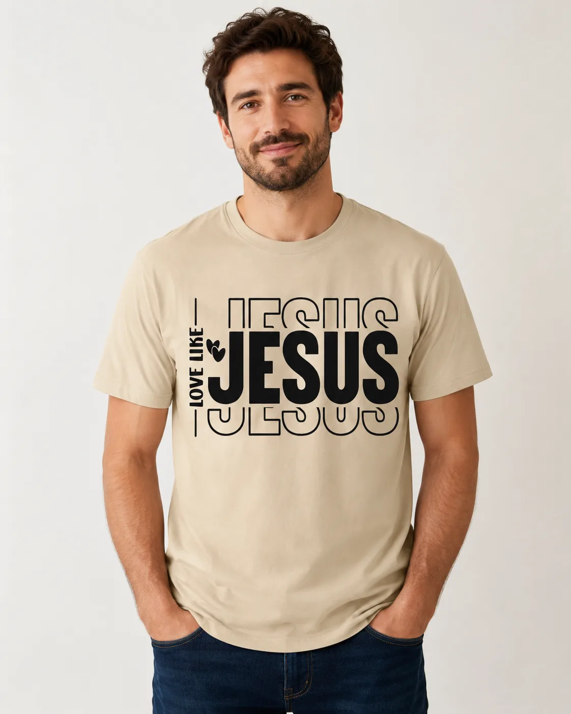 Camiseta Hombre Jesus – Love Like Jesus