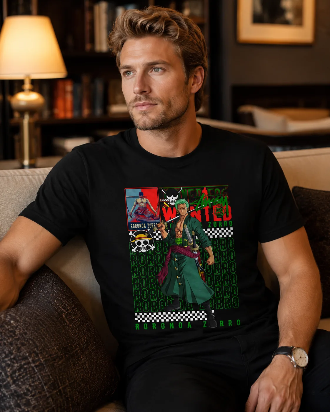 Camiseta Zoro Negra