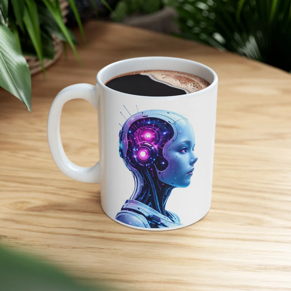 Taza Blanca Clásica futurista