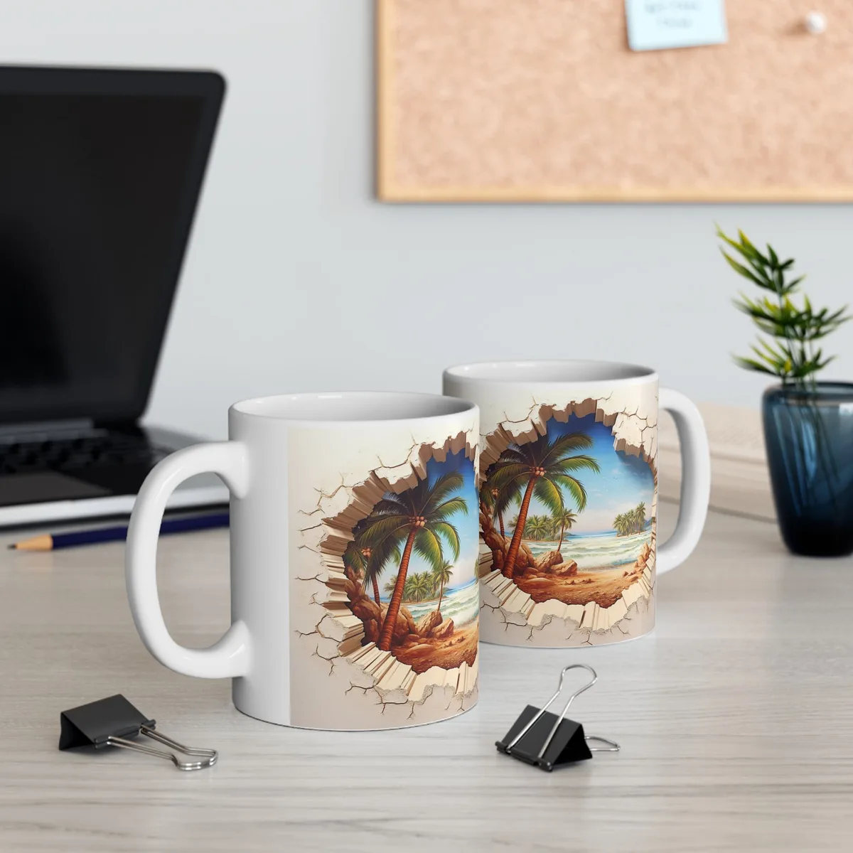 Taza Clásica Playa Tropical
