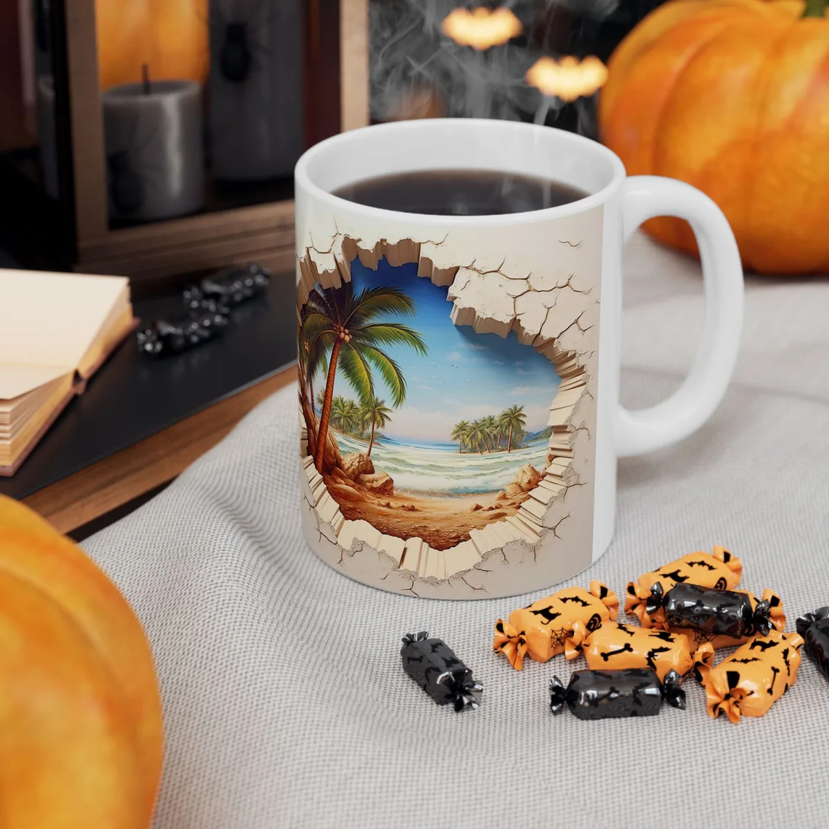 Taza Clásica Playa Tropical