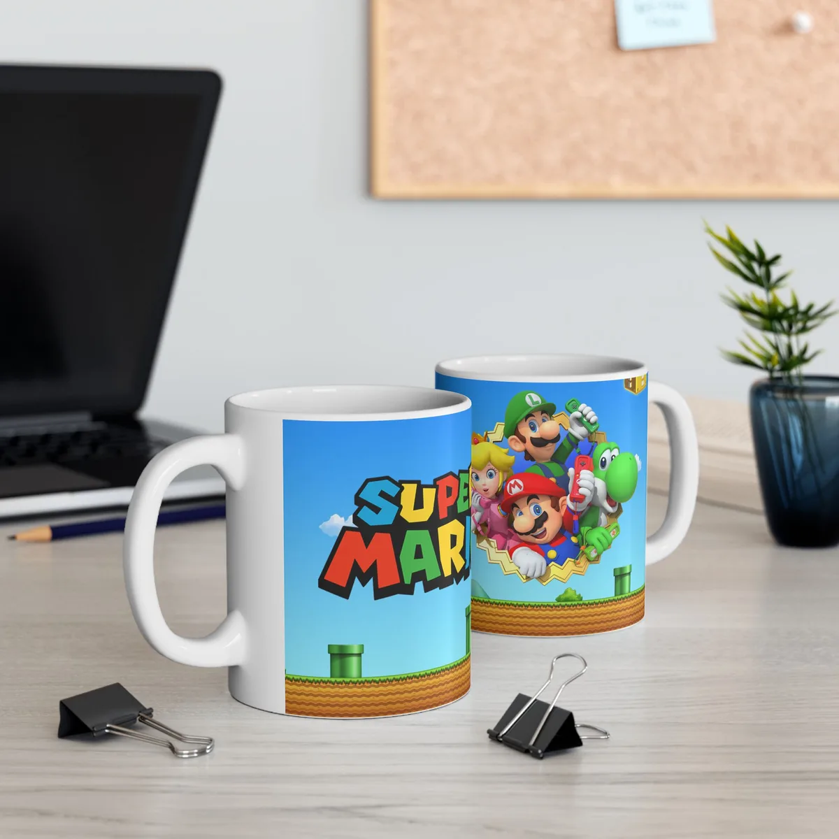 Taza Clásica Super Mario – La Pandilla en Acción