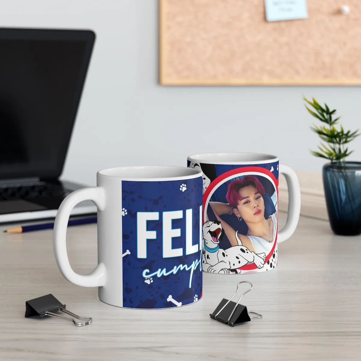 *Taza Clásica para cumpleaños 101 dálmata personalizable