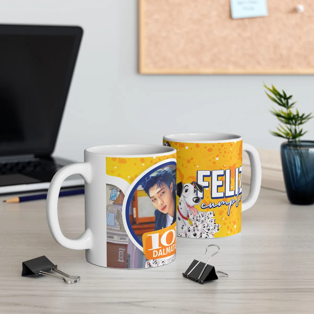 Taza personalizada de cumpleaños inspirada en 101 Dálmatas