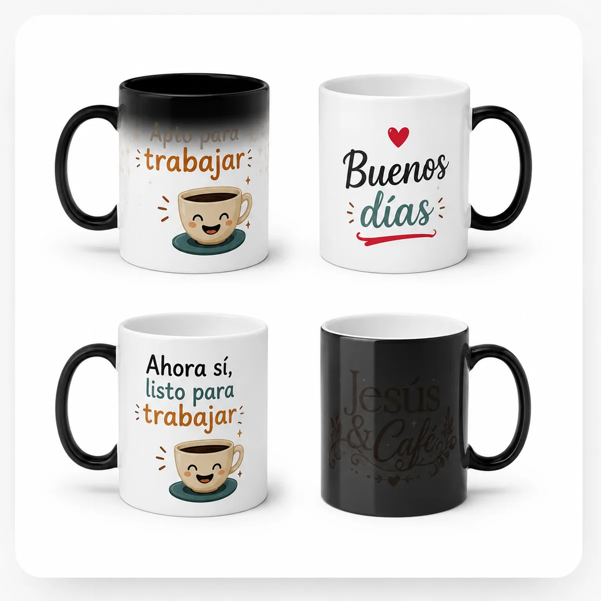 Mug Mágico "Buenos Días" – Ahora Sí, Listo para Trabajar