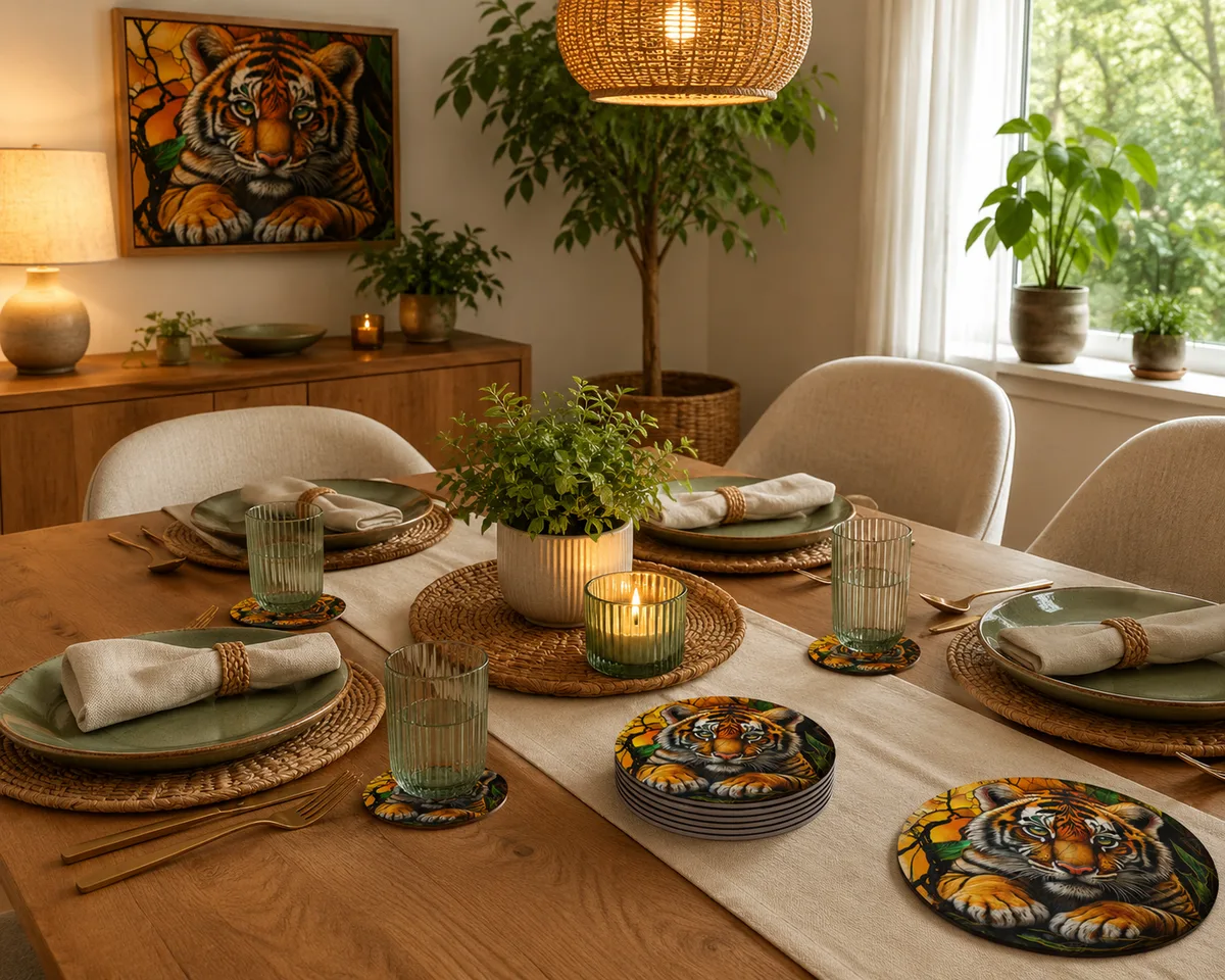 Posavasos Decorativo Tigre Artístico