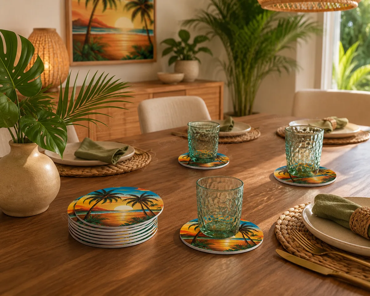 Posavasos Tropical Sunset