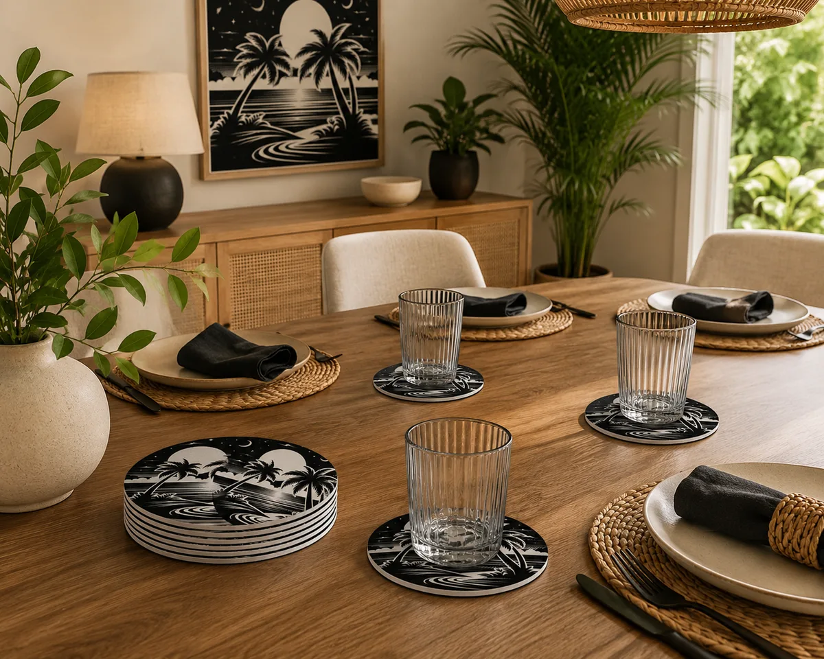 Posavasos Nocturno Tropical