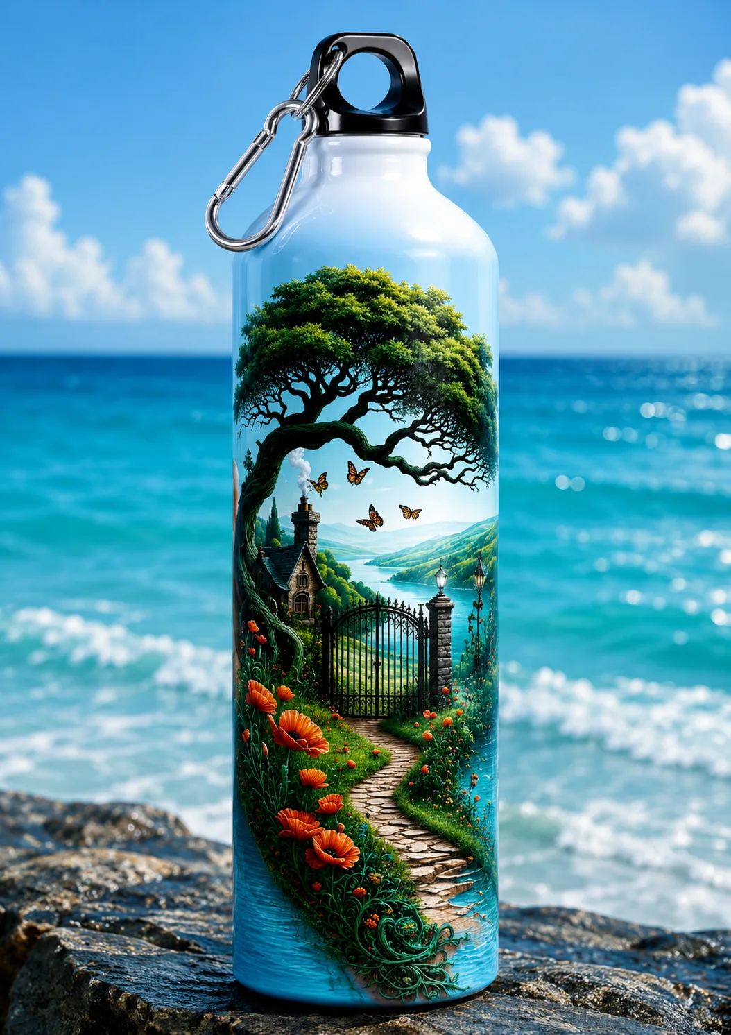 Termo Botella Diseño Árbol Encantado